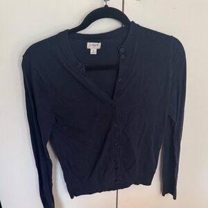 J. Crew Navy Button-Up Sweater